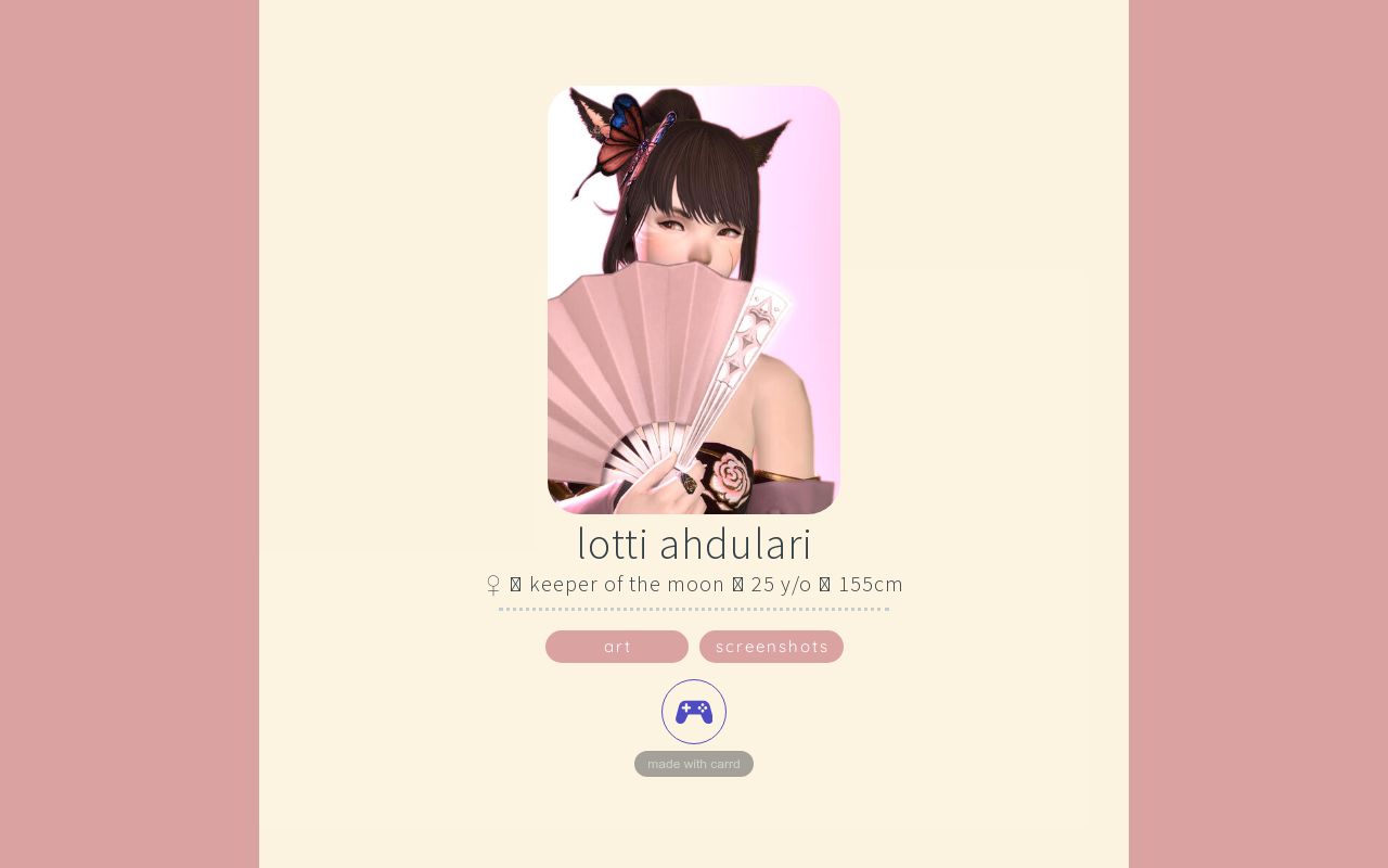 Carrd profile picture for @lotti